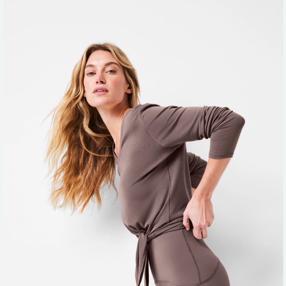 SPANX Convertible tie front top